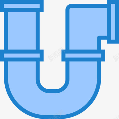 管道水管工4蓝色图标图标