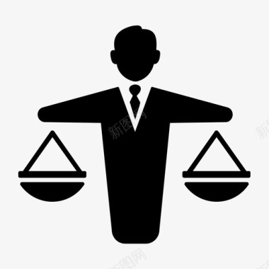 商业法平衡决定图标图标