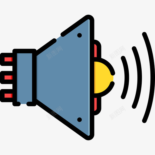 声音媒体技术13线性颜色图标svg_新图网 https://ixintu.com 声音 媒体技术13 线性颜色