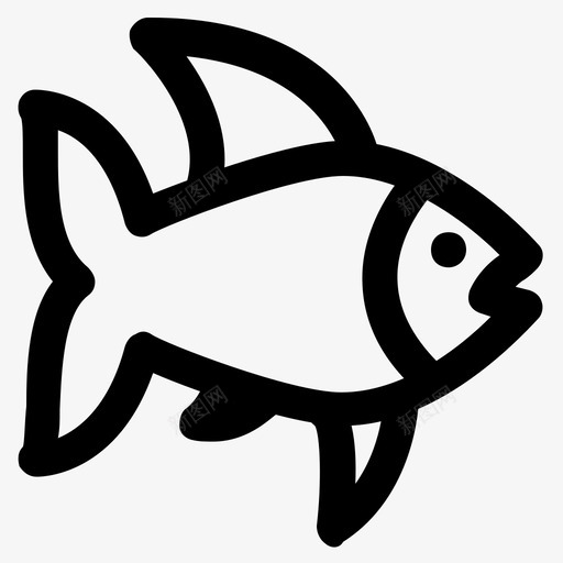 可爱的鱼动物图标svg_新图网 https://ixintu.com 动物 可爱 爱的