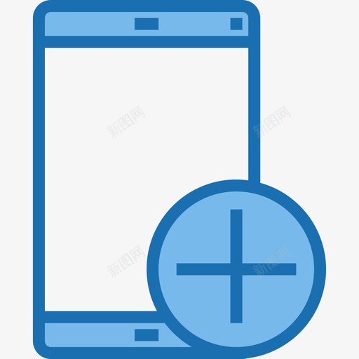 手机加3蓝色图标svg_新图网 https://ixintu.com 加3 手机 蓝色