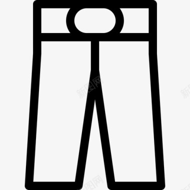 长裤滑雪板直线型图标图标