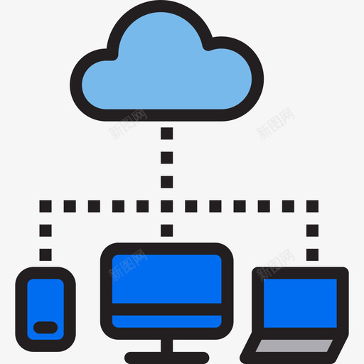 网络通信网络线颜色图标svg_新图网 https://ixintu.com 线颜色 网络 通信网络