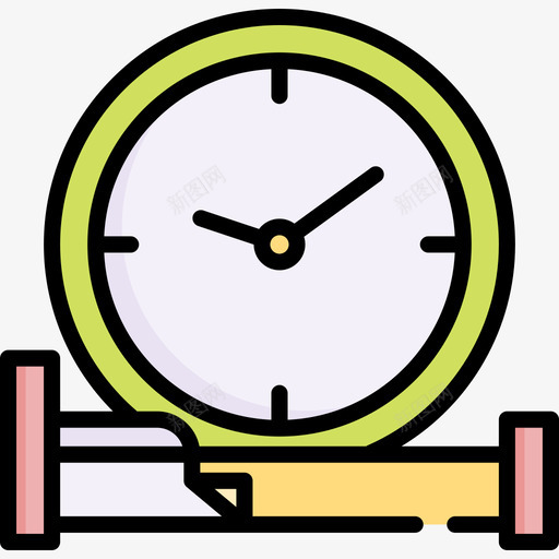 时钟睡觉时间17线性颜色图标svg_新图网 https://ixintu.com 时钟 时间 睡觉 线性 颜色