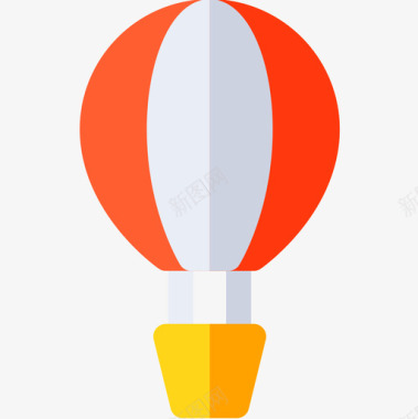 热气球活跃生活方式13扁平图标图标