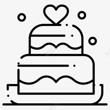 蛋糕生日蛋糕心图标图标