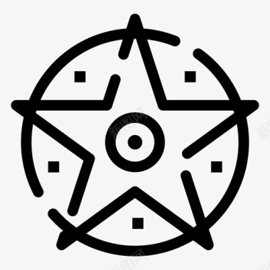 五角星项目撒旦图标图标