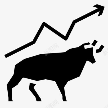 牛市投资股票图标图标