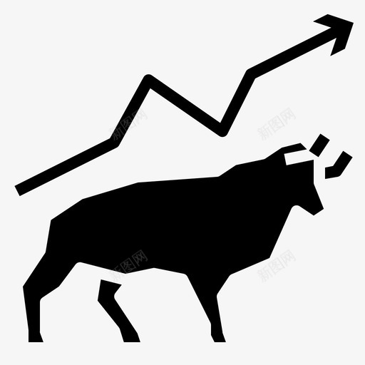 牛市投资股票图标svg_新图网 https://ixintu.com 上涨 投资 牛市 稳健 股票