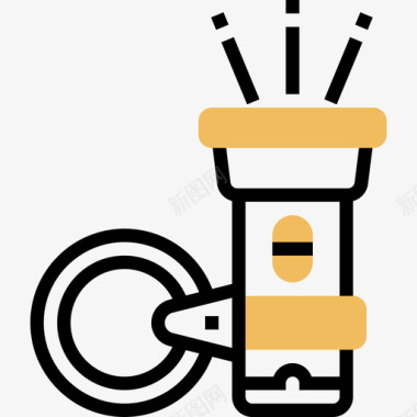 手电筒自行车17黄影图标图标