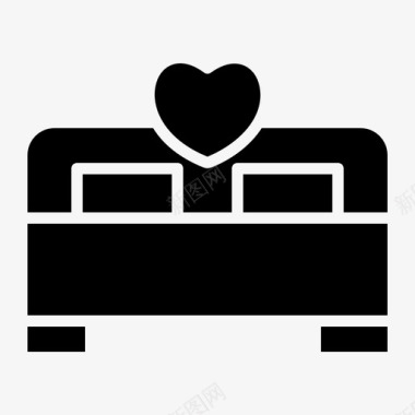 床约会爱情图标图标
