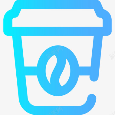 咖啡食物输送14梯度图标图标