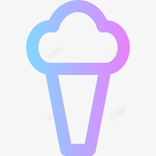 冰淇淋夏季31梯度图标svg_新图网 https://ixintu.com 冰淇淋 夏季31 梯度