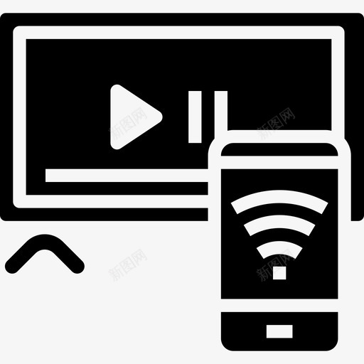 智能电视互联网8固态图标svg_新图网 https://ixintu.com 互联网8 固态 智能电视