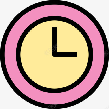挂钟箭头和用户界面线型颜色图标图标