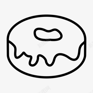 甜甜圈食物生日快乐图标图标