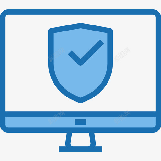防护互联网安全42蓝色图标svg_新图网 https://ixintu.com 互联网安全42 蓝色 防护