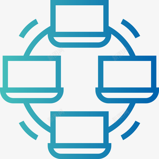连接业务4梯度图标svg_新图网 https://ixintu.com 业务4 梯度 连接