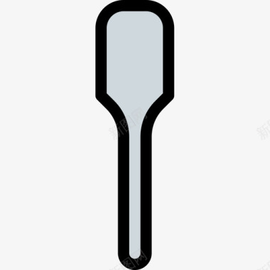 勺子厨房46线性颜色图标图标