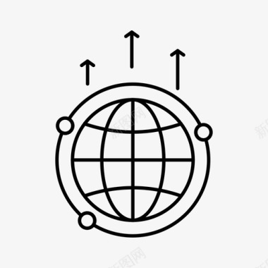 全球商业联系图标图标