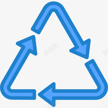 回收生态152蓝色图标图标