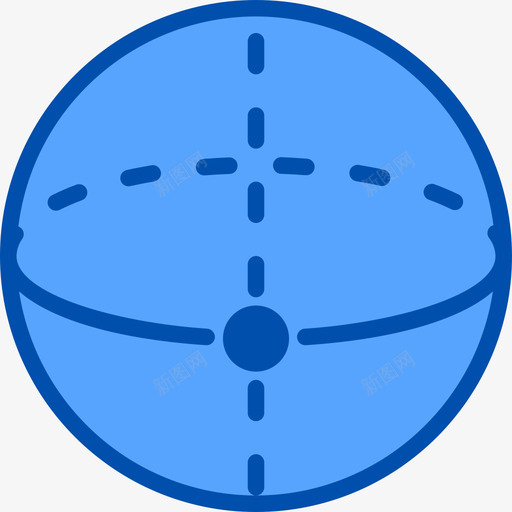 球体数学5蓝色图标svg_新图网 https://ixintu.com 数学5 球体 蓝色