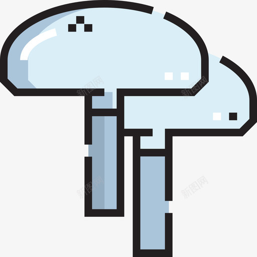蘑菇感恩节49线形颜色图标svg_新图网 https://ixintu.com 感恩节49 线形颜色 蘑菇
