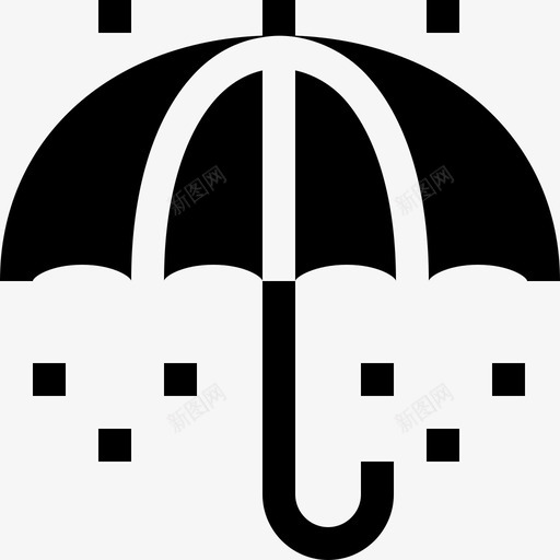 雨伞冬季37填充图标svg_新图网 https://ixintu.com 冬季37 填充 雨伞