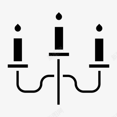 烛台蜡烛灯图标图标