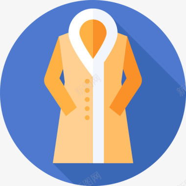 夹克冬装及配件扁平图标图标