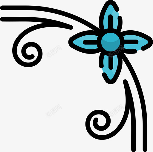 花卉花卉3线性颜色图标svg_新图网 https://ixintu.com 线性颜色 花卉设计 花卉设计3