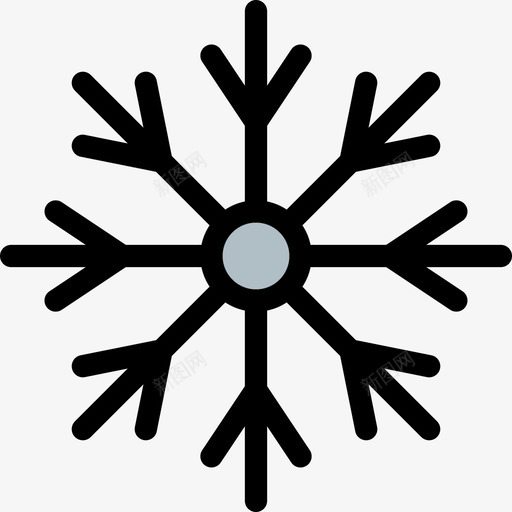 雪花冬季30线性颜色图标svg_新图网 https://ixintu.com 冬季30 线性颜色 雪花