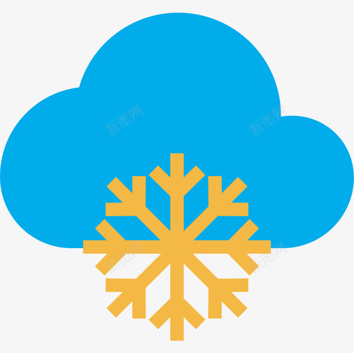 降雪天气190平坦图标svg_新图网 https://ixintu.com 天气190 平坦 降雪