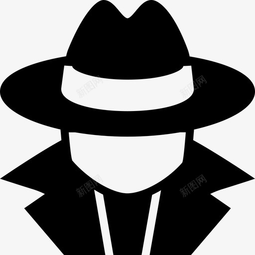 匿名犯罪黑客图标svg_新图网 https://ixintu.com 优化 匿名 填充 搜索引擎 未知 犯罪 间谍 黑客