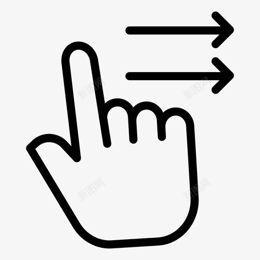 刷卡手指手势图标svg_新图网 https://ixintu.com 刷卡 右手 手 手势 手指