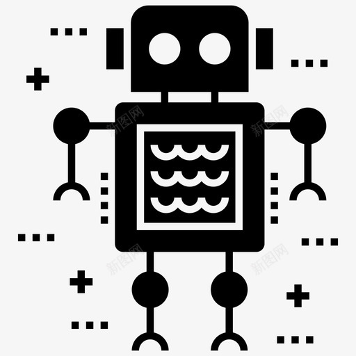 机器人安卓人工智能图标svg_新图网 https://ixintu.com 人工智能 人形 仿生人 太空和银河系雕文图标包 安卓 机器人