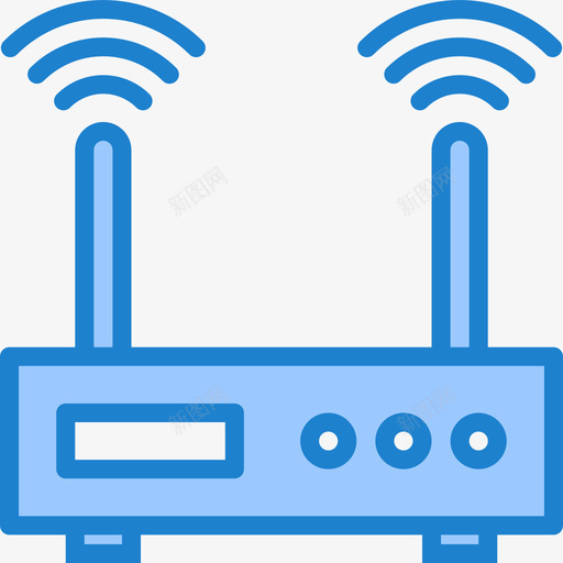 Wifi54技术蓝色图标svg_新图网 https://ixintu.com 54技术 Wifi 蓝色