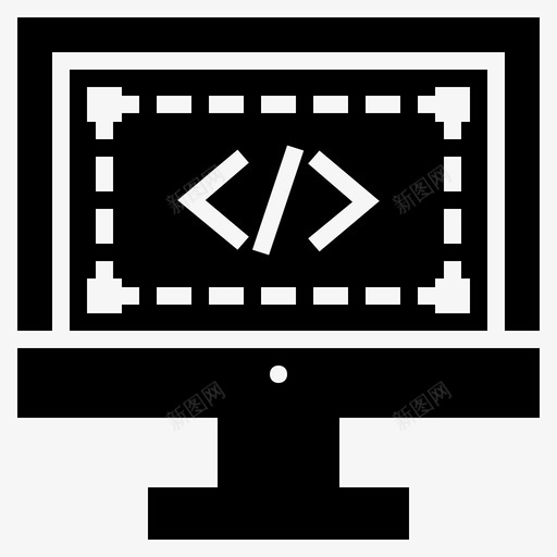 网页电脑网页师图标svg_新图网 https://ixintu.com 开发 电脑 网页 网页设计 设计师