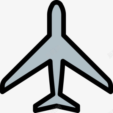 飞机基本图标5线颜色图标