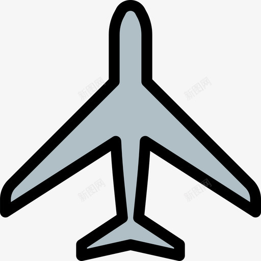 飞机基本图标5线颜色svg_新图网 https://ixintu.com 基本图标5 线颜色 飞机