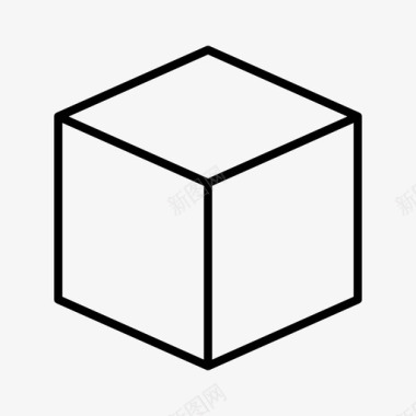 立方体长方体立方体形状图标图标