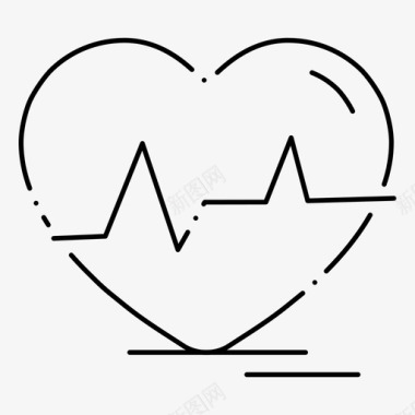 心电图心跳脉搏图标图标