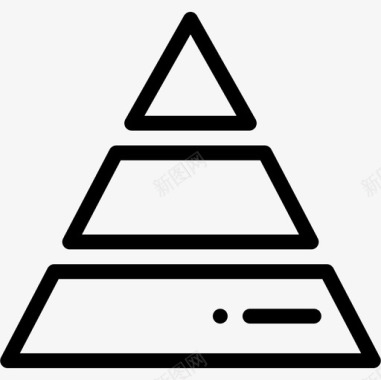 金字塔图金融104线性图标图标