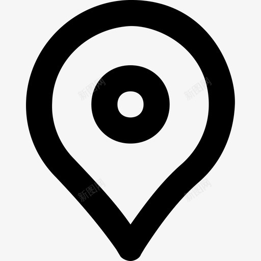 地图图钉gps位置图标svg_新图网 https://ixintu.com gps 位置 占位符 地图图钉 导航 网络和通信材料平滑线图标集