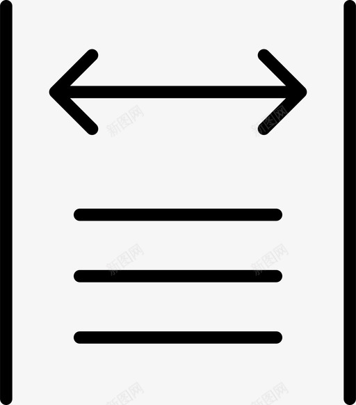 宽度行页图标svg_新图网 https://ixintu.com 宽度 成年人瘦 文本 段落 行 页