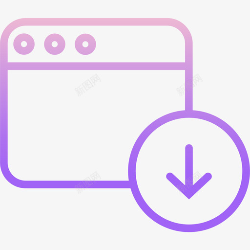 浏览器windows应用程序6轮廓渐变图标svg_新图网 https://ixintu.com windows 应用程序 浏览器 渐变 轮廓
