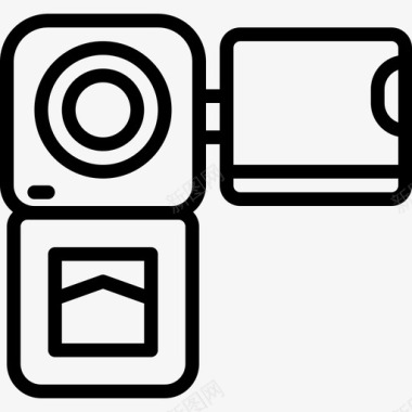 摄像机电气设备线性图标图标