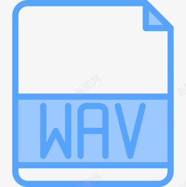 Wav文件扩展名5蓝色图标图标