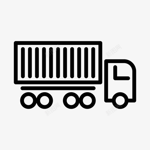 卡车集装箱物流图标svg_新图网 https://ixintu.com 卡车 物流 船运 运输 集装箱