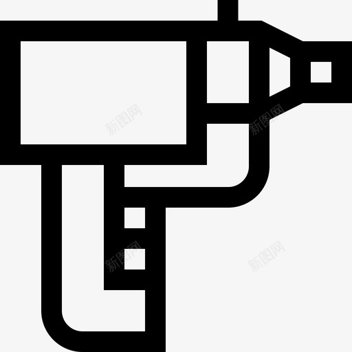 粒子枪疯狂科学6线性图标svg_新图网 https://ixintu.com 疯狂科学6 粒子枪 线性